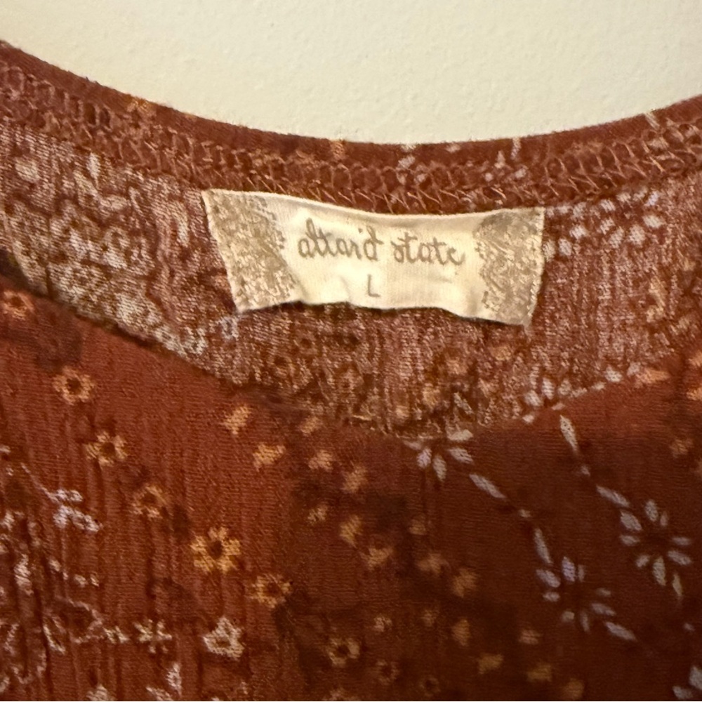Altar’d State Rust Floral Dress - Picture 3 of 4